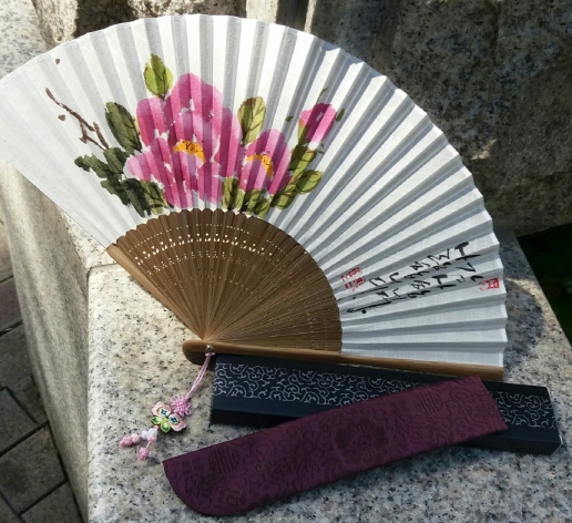 수공예 손그림 실크부채_썸네일