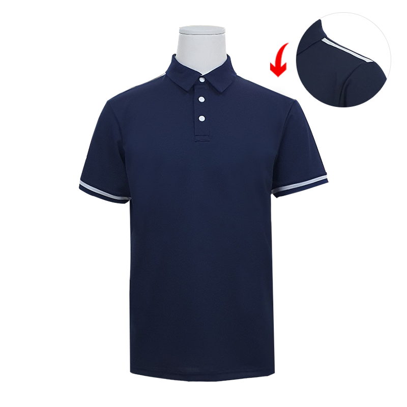 SHC-2306 어깨 배색 카라 기능성 스판 티셔츠 (반팔/긴팔) 로고인쇄가능_썸네일