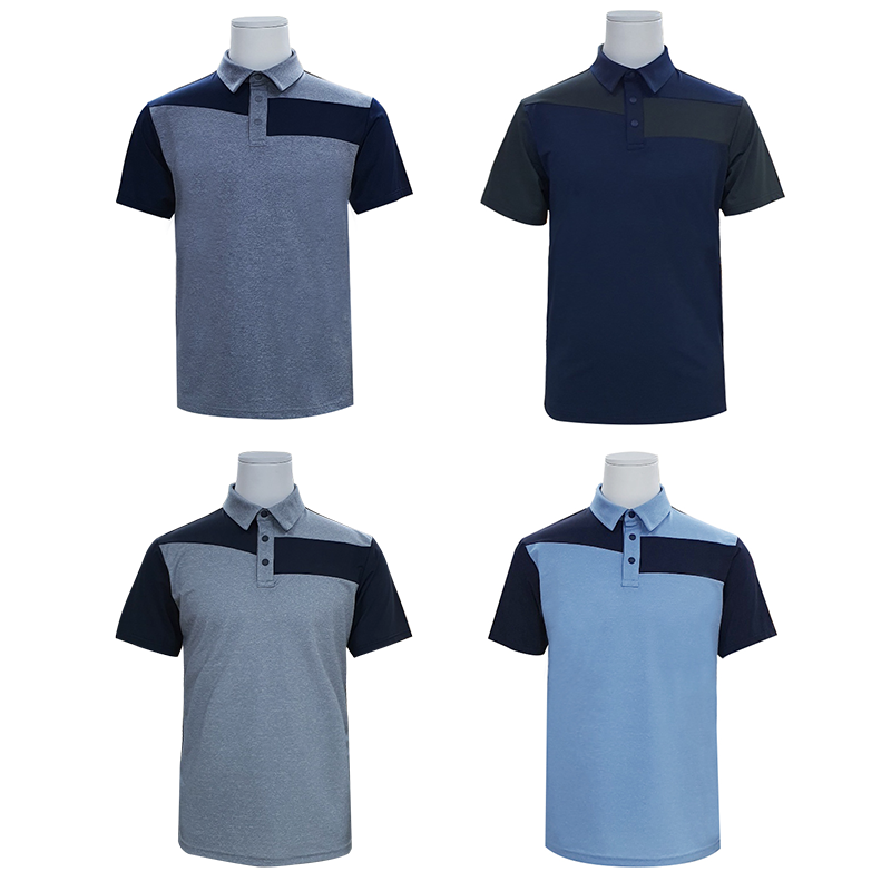 SHC-2301 배색 스판 카라 기능성 티셔츠 (반팔/긴팔) 로고인쇄가능_썸네일